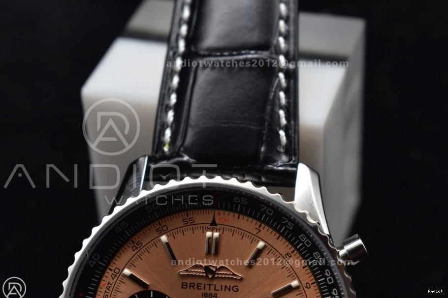 Navitimer 436 WaterResistant Version Best BLS SS Chrono L-Orange 1:1 43mm LE A Blk 0801